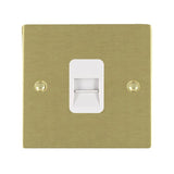 Hamilton 82TCMW Satin Brass telephone master socket