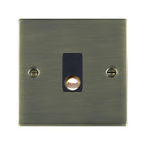 Hamilton 89COB Antique Brass 20A cable outlet plate