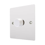 Hamilton 8MW1XLEDITB100 Matt White single 100w LED 2 way dimmer