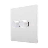 Hamilton 8WPC2X40 CFX Primed White double 400w 2 way dimmer