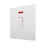 Hamilton 8WPCDPNWH-W CFX Primed White 20A double pole switch with neon