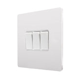 Hamilton 8WPCR23WH-W CFX Primed White 10A triple 2 way light switch