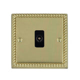 Hamilton 90TVB Polished Brass TV Socket