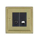 Hamilton 90TVSATB Polished Brass Satellite Socket