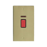 Hamilton 9245VB Polished Brass 45A Switch + Neon Big Plate