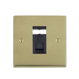 Hamilton 92J45B Polished Brass RJ45 Socket 1 Gang