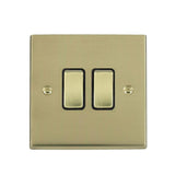 Hamilton 92R32PB-B Polished Brass Switch Intermediate 2 Gang