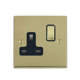 Hamilton 92SS1PB-B Polished Brass Switched Socket 1 Gang 13A