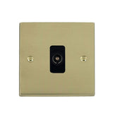 Hamilton 92TVIB Polished Brass TV Socket Isolated