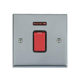 Hamilton 9545NB Polished Chrome 45A Switch 1 Gang + Neon