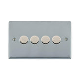 Hamilton 954X40 Polished Chrome Dimmer Switch 4 Gang 400W