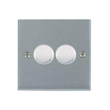 Hamilton 962X40 Satin Chrome Dimmer Switch 2 Gang 400W