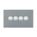 Hamilton 964X40 Satin Chrome Dimmer Switch 4 Gang 400W