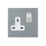 Hamilton 96SS1SC-W Satin Chrome Switched Socket 1 Gang 13A