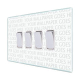 Hamilton PCR24BC-W Perception CFX Transparent 10A quadruple 2 way light switch