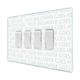 Hamilton PCR24WH-W Perception CFX Transparent 10A quadruple 2 way light switch