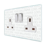 Hamilton PCSS2BC-W Perception CFX Transparent 13A double switched socket