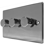 Hamilton 783X40 Black Nickel 3 Gang Dimmer 400w