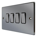 Hamilton 78R24BK-B Black Nickel 4 Gang Light Switch