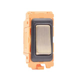 Hamilton FLR2W-SB Satin Brass 20A Retractive 2 Way and Off Rocker Switch with White and Black Bezels