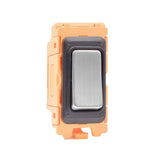 Hamilton FLDP-SS Satin Stainless 20A Double Pole Rocker Switch with White, Black and Quartz Grey Bezels
