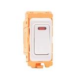Hamilton FLDPN-WH White 20A Double Pole Neon Rocker Switch with White Bezel