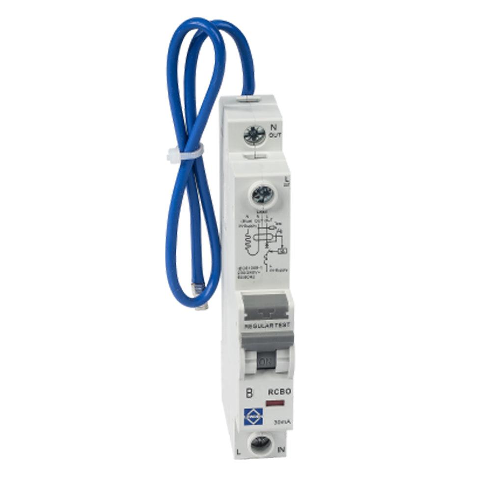 Lewden RCBO-B06/30/SPA Compact RCBO 6amp B Curve Type A 1P+N | Gil-Lec ...