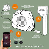 Lithe Audio All-In-One Bluetooth Outdoor Garden Rock Speaker