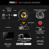 Lithe Audio Pro Series Wi-Fi Ceiling Speaker Master / Slave Pair