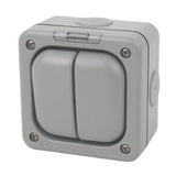 MK 56402GRY 2 Gang 2 Way Outdoor Switch SP + Neon 10A