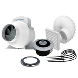 National Ventilation UMDTKLED Monsoon Inline LED Shower Light Extractor Fan Kit