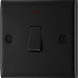 BG NFB31 Matt Black Single Switch 20A with Neon