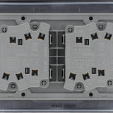 BG NFB44 Matt Black Quadruple Switch 10A 2 Way