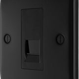 BG NFBBTS1 Matt Black Single Slave Telephone Socket