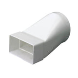 National Ventilation MONV5613 Rectangular Flat Duct 204 x 60 mm 125mm Round to Rectangular Adapter