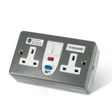 Timeguard RCD08MPVN RCD Twin Metal Socket Passive