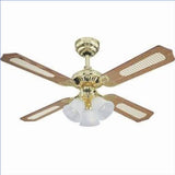 4 Blade Ceiling Fan 78199 Princess Trio Polished Brass