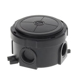 Wiska Round Combi Box Black with Wago 221 Connectors