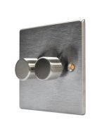 Hamilton 742X40 Stainless Steel 2 Gang Dimmer 400w