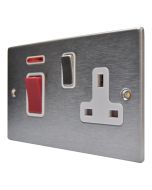 Hamilton 7445SS1SS-W Stainless Steel 45a Switch & Socket