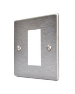 Hamilton 74EURO1 Stainless Steel 1 Gang Modular Plate