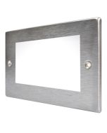 Hamilton 74EURO4 Stainless Steel 4 Gang Modular Plate