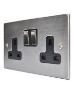 Hamilton 74SS2SS-B Stainless Steel Double Socket