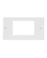 Hamilton 80EURO3 Gloss White 3 Gang Double Plate