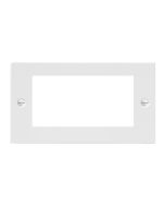 Hamilton 80EURO4 Gloss White 4 Gang Double Plate 