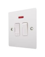 Hamilton 80SPNWH-W Gloss White Double Pole 13A Fused Spur and Neon