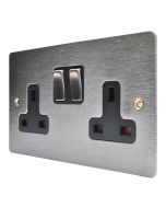 Hamilton 84SS2SS-B Stainless Steel 13a Double Socket