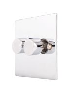 Hamilton 872X40 Polished Chrome 2 Gang Dimmer 400W