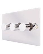 Hamilton 873X40 Polished Chrome 3 Gang Dimmer 400W