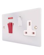 Hamilton 8745SS1BC-W Polished Chrome 45A Cooker Switch + Neon + Socket